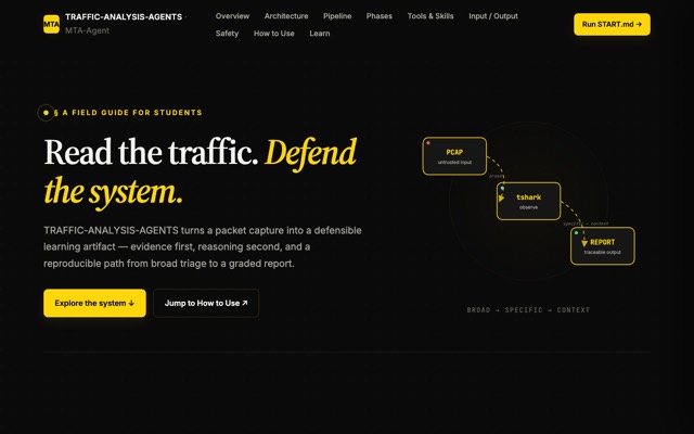 Screenshot of MTA-Agent: Malicious Traffic Analysis